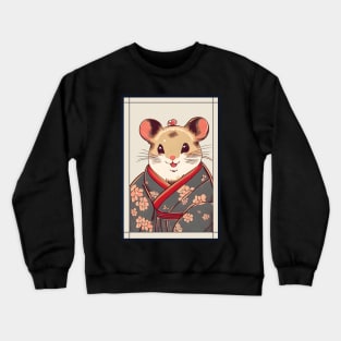 Hamster Japanese with kimono vintage Crewneck Sweatshirt